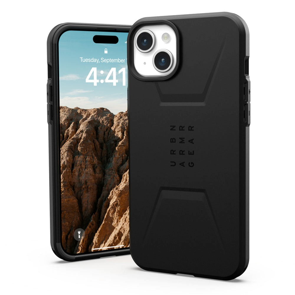 iPhone 15 Plus UAG CIVILIAN Series Bagside Cover - MagSafe Kompatibel - Black