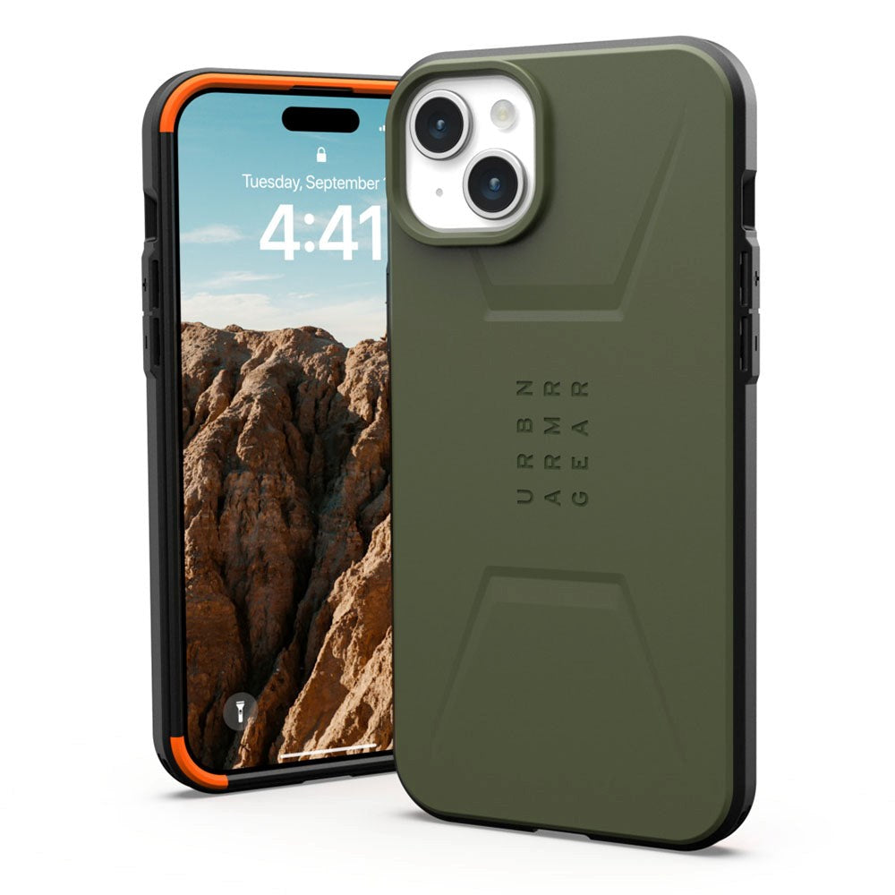 iPhone 15 Plus UAG CIVILIAN Series Bagside Cover - MagSafe Kompatibel - Olive