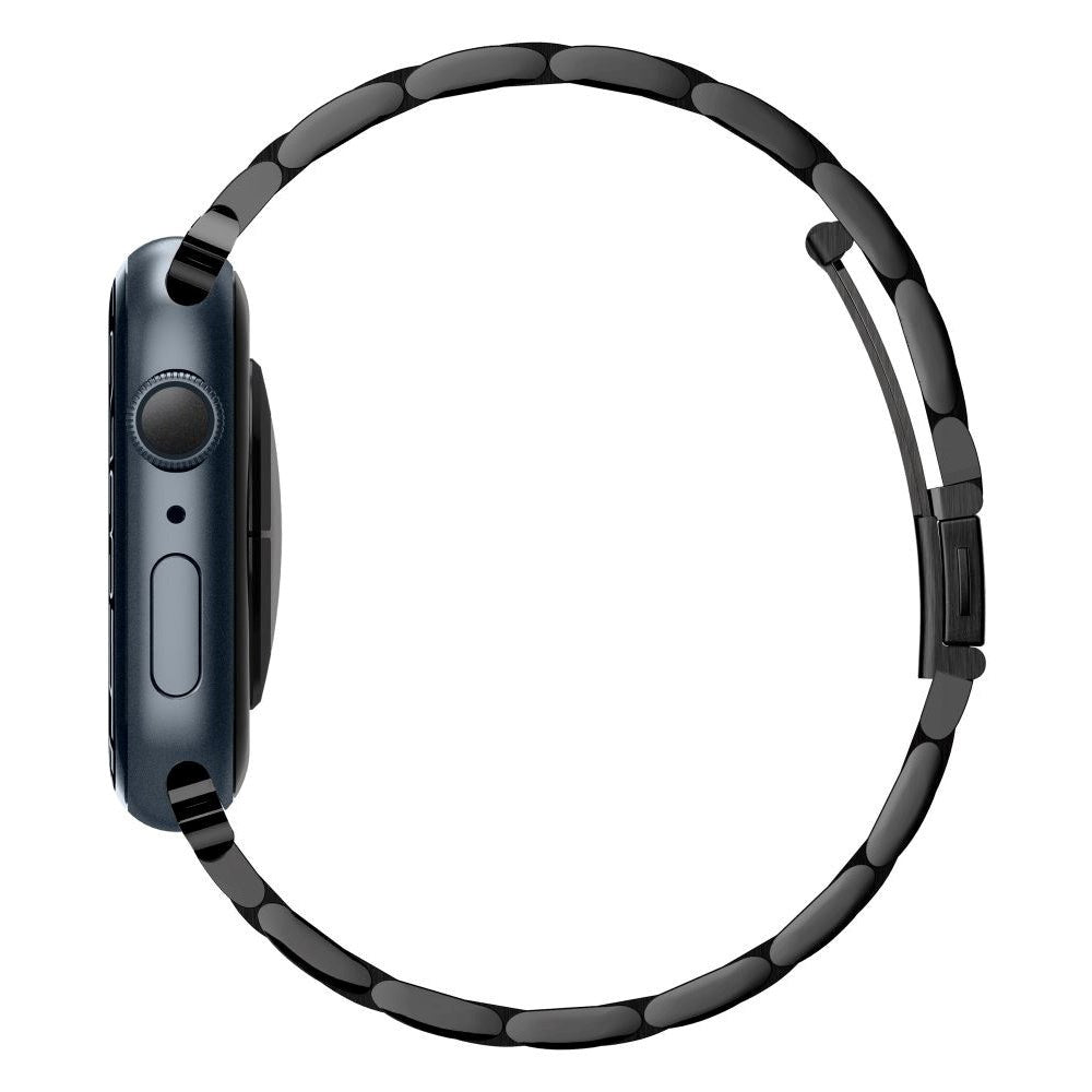 Apple Watch (38/40/SE/41/42mm) Spigen Modern Fit Band - Rustfri Stål Rem inkl. Stifter - Sort