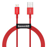 Baseus Superior Series 1m USB-A til Lightning Kabel - Rød