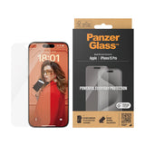 iPhone 15 Pro PanzerGlass Classic Fit Beskyttelsesglas - Platinum Strength - Gennemsigtig