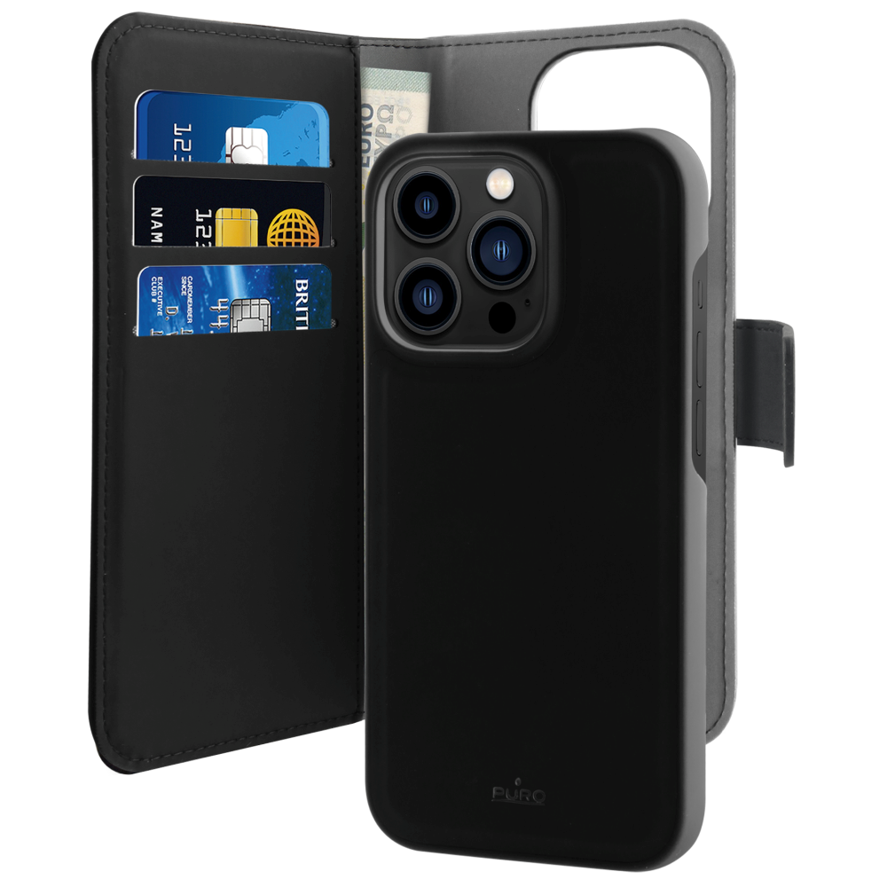 iPhone 14 Pro Max Puro Wallet Detachable 2-In-1 Flip Cover - Sort