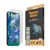 iPhone 16 Pro Max PanzerGlass Ultra Wide Fit Beskyttelsesglas m. EasyAligner - Anti-Reflective - Diamond Strength - Gennemsigtig / Sort Kant