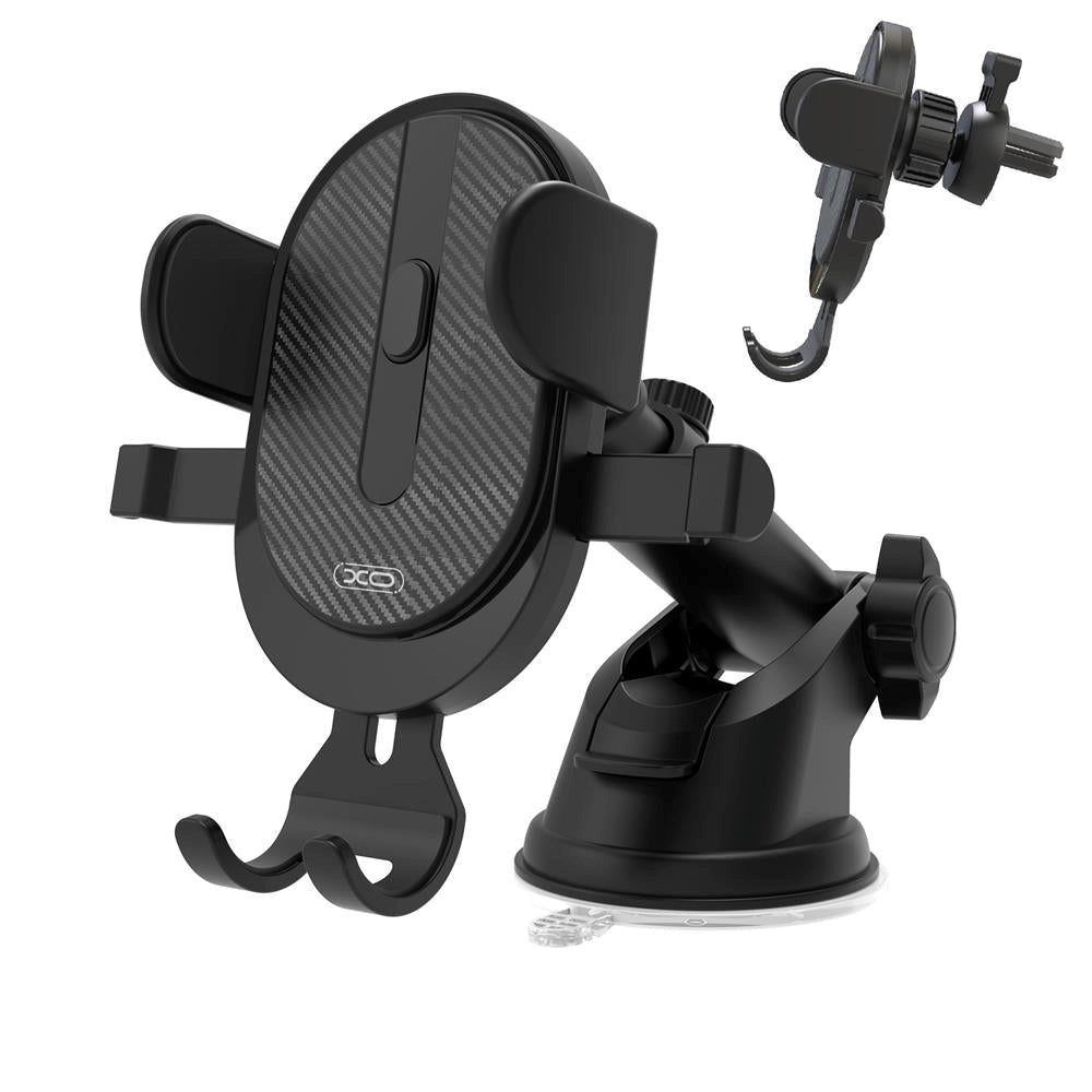 XO C60 Mobilholder til Bil - Instrumentbræt og Ventilationsanlæg - Maks Mobil: 60 - 93mm - Sort