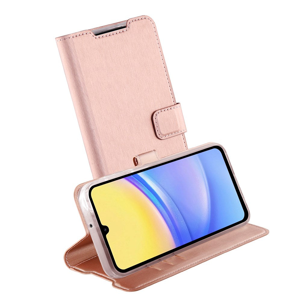 Samsung Galaxy A15 (5G) / A15 Vivanco Classic Wallet Flip Cover m. Kortholder - Rose Gold