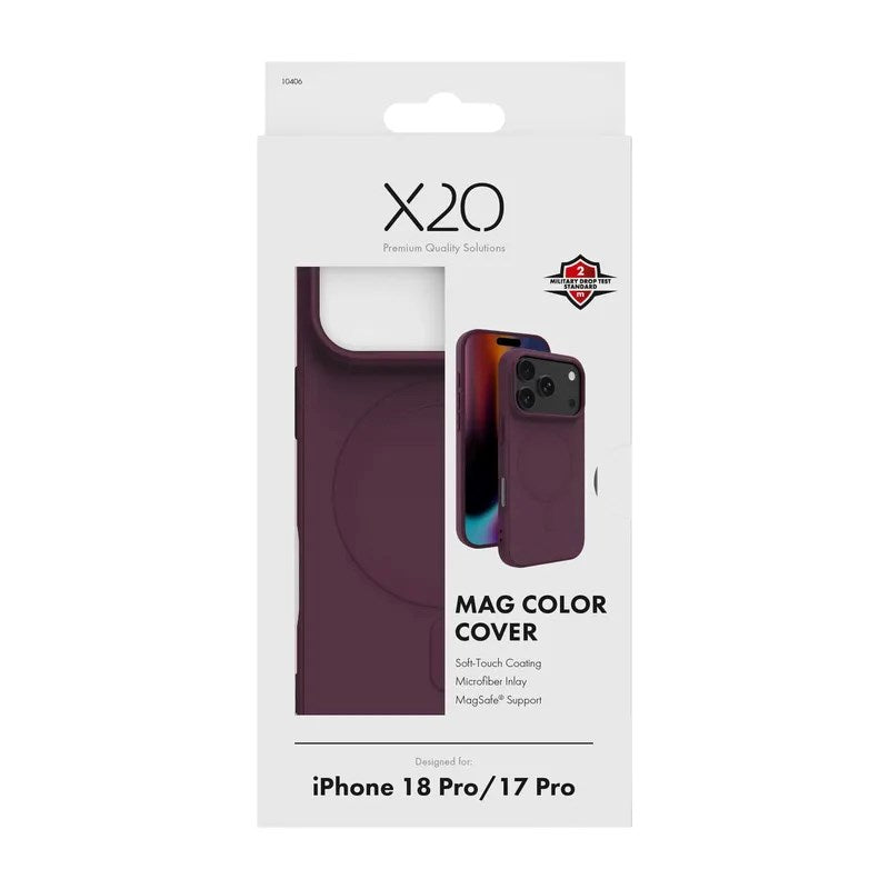 iPhone 18 Pro / 17 Pro X2O Mag Color Bagside Cover - MagSafe Kompatibel - Lilla