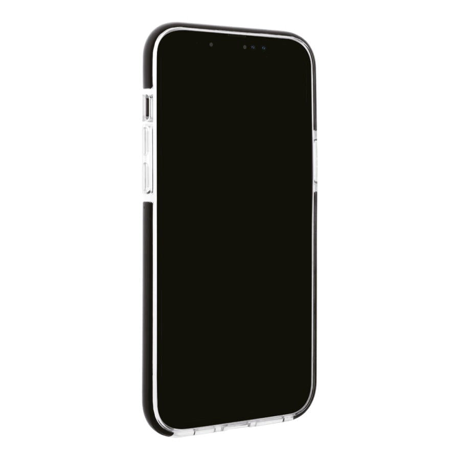 iPhone 13 Pro Max Vivanco Rock Solid Bagside Cover - Gennemsigtig & Sort