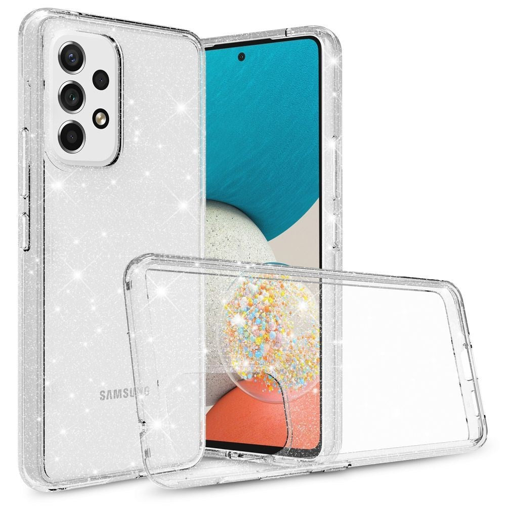 Samsung Galaxy A33 (5G) Hybrid Plastik Bagside Cover Gennemsigtig - Transparent Glitter