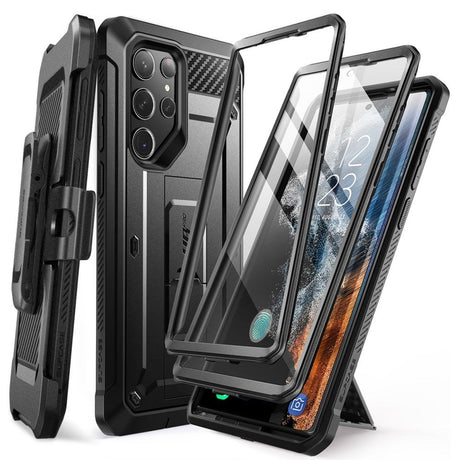 Samsung Galaxy S23 Ultra SUPCASE Håndværker Cover SUPCASE Unicorn Beetle Pro - 2-Set - Sort