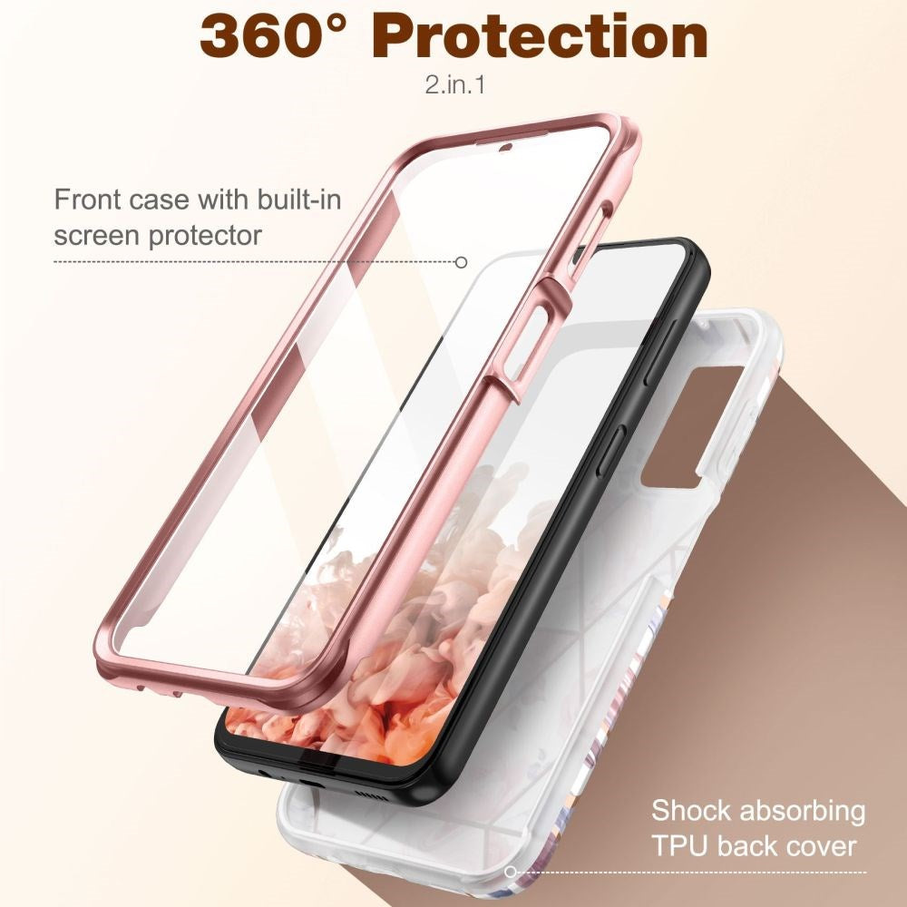 Samsung Galaxy A14 (5G) Tech-Protect Velar Bagside Cover m. Skærmbeskyttelse - Marble