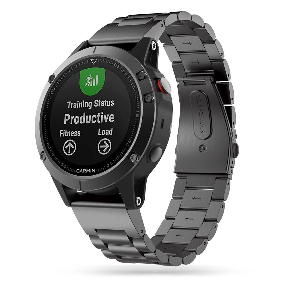 Tech-Protect Garmin Universal 26 mm QuickFit Rem Rustfri Stål - Sort