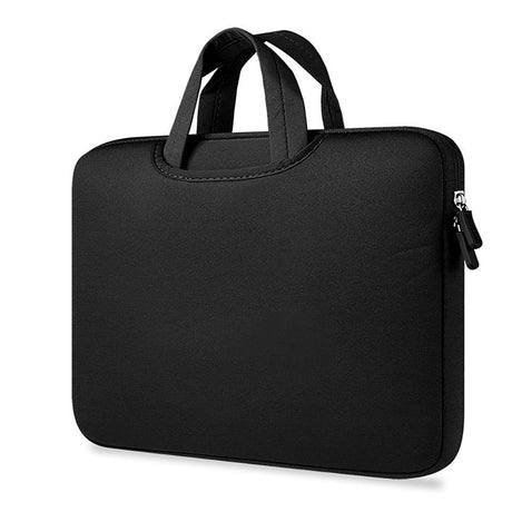 Tech-Protect Neopren MacBook / Laptop Sleeve 13-14" m. Håndtag og Ekstra Rum (34 x 25 cm) - Sort