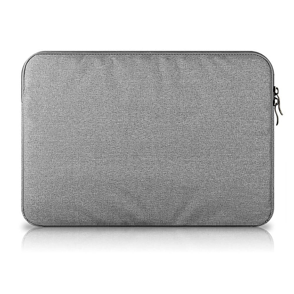 Tech-Protect Stof Laptop Sleeve 13-14" m. Ekstra Lomme (33 x 24 cm) - Lysegrå