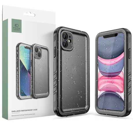 iPhone 11 Tech Protect Vandtæt Cover - Gennemsigtig / Sort