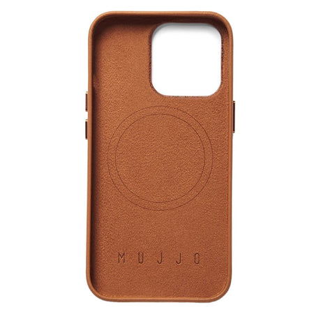 Mujjo iPhone 14 Pro Leather Cover - MagSafe Kompatibel - Brun