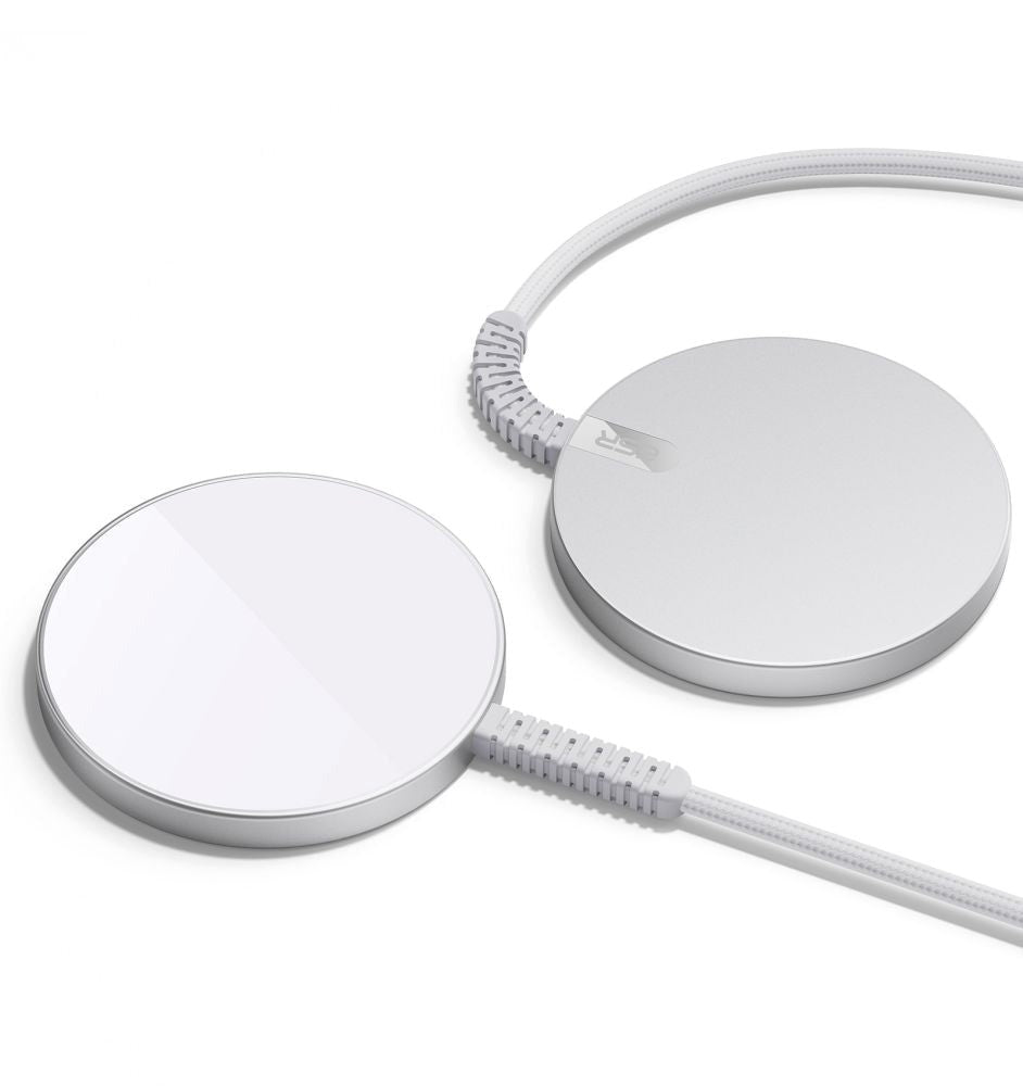 ESR Halolock Mini Trådløs Oplader 15W - MagSafe Kompatibel - Sølv