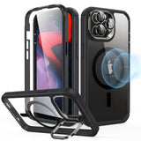 iPhone 15 Pro Max ESR Armor Tough Kickstand Halolock Bagside Cover - MagSafe Kompatibel - Gennemsigtig / Sort