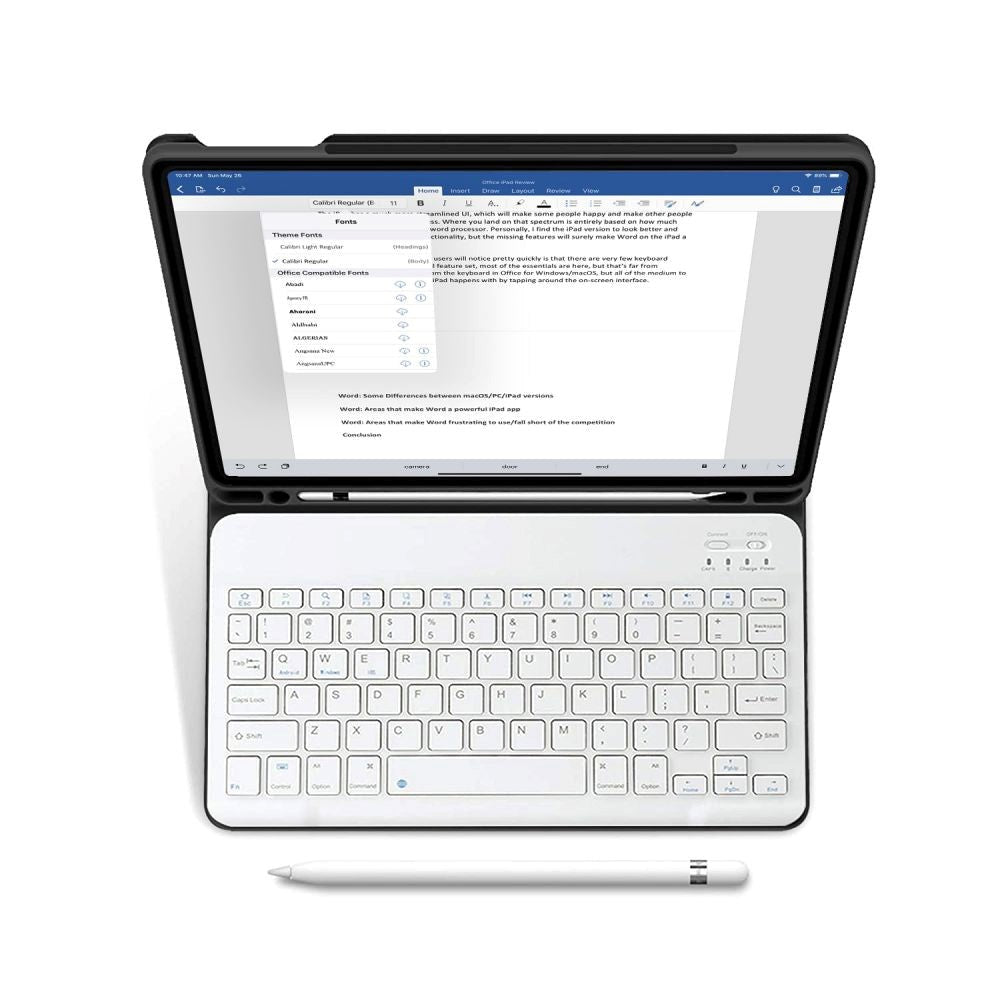 iPad Air 10.9-11" (2024-2020) Tech-Protect Keyboard Cover m. Pencil Holder - Engelsk Layout - Sort