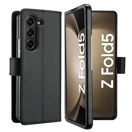 Samsung Galaxy Z Fold5 (5G) Tech-Protect Wallet Flip Cover m. Pung & Ståfunktion - Sort