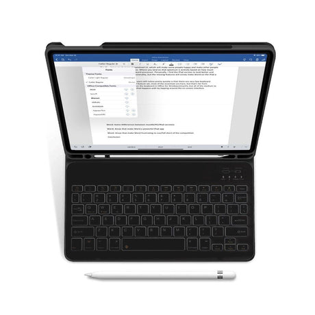 iPad 10.9" (2022) Tech-Protect Keyboard Cover m. Pencil Holder - Engelsk Layout - Sort