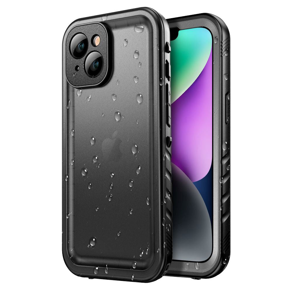 Tech-Protect iPhone 14 Vandtæt Cover - Gennemsigtig / Sort