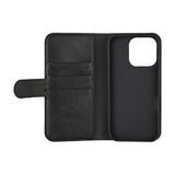 iPhone 16 Pro Essentials Kunstlæder Flip Cover - Sort
