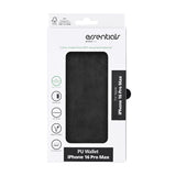 iPhone 16 Pro Max Essentials Kunstlæder Flip Cover - Sort