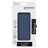 iPhone 16 Essentials 2-i-1 Læder Flip Cover m. Aftagelig Funktion - MagSafe Kompatibel - Blå