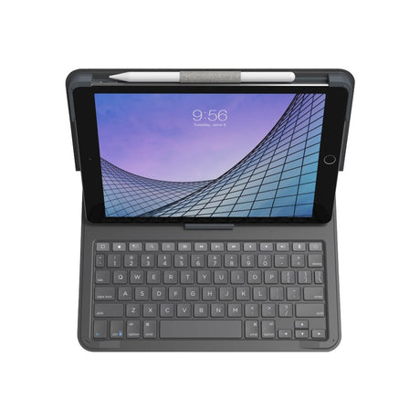 iPad 10.2" (2021 / 2020 / 2019) / Air (2019) - ZAGG Messenger Folio 2 Tastatur (Dansk) m. Apple Pencil Holder - Charcoal