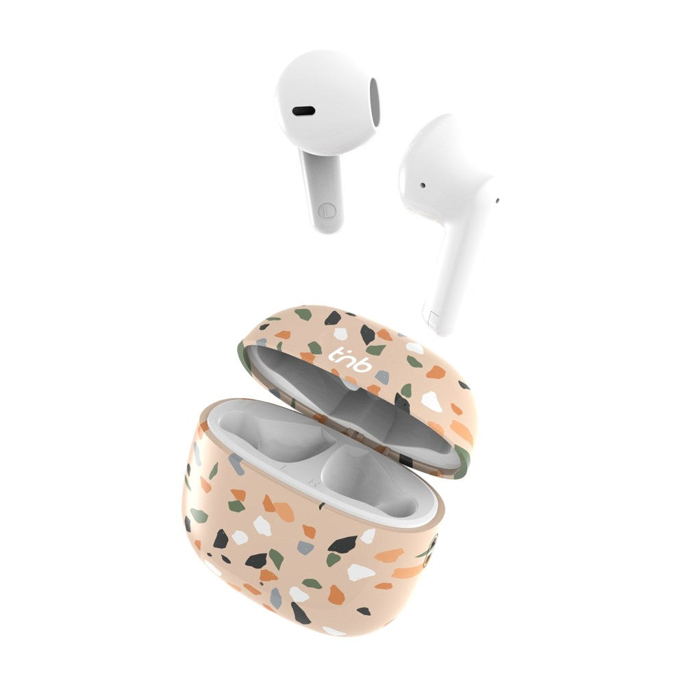 Trådløse In-Ear Høretelefoner m. Opladningsetui - T'NB EXCLUSIV' - Terrazzo