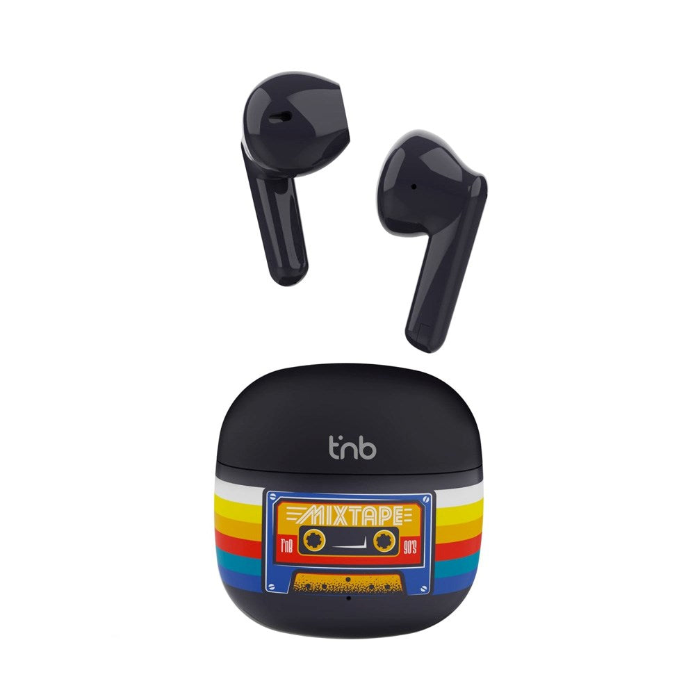 T'NB ORIGIN Trådløse In-Ear Headset m. Opladningsetui - Kassettebånd Design