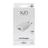X2O Vægoplader m. 1x USB-A - 12W - Hvid