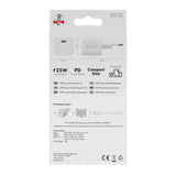 X2O Vægoplader m. 1x USB-C & 1x USB-C Kabel - 1.2m / 25W - Hvid