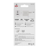 X2O GaN Vægoplader m. 2x USB-C & 1x USB-A - 65W - Hvid
