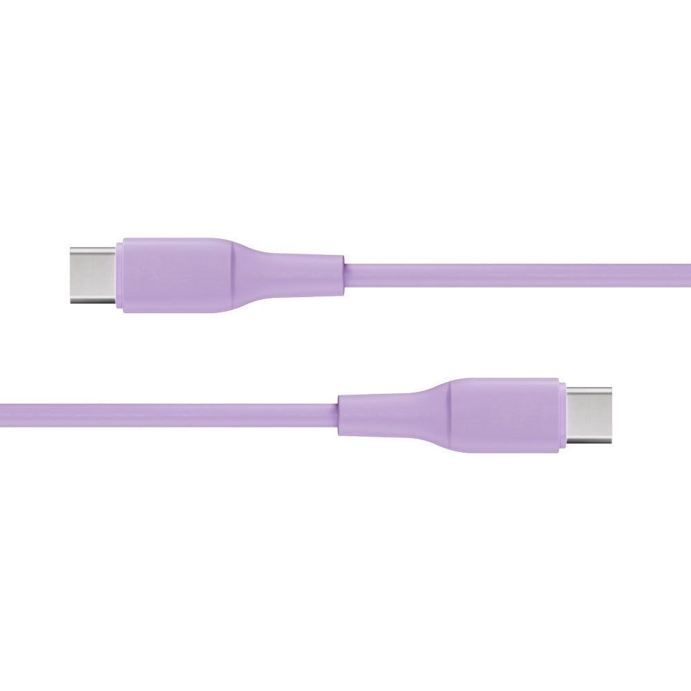 X2O Superflex USB-C til USB-C Kabel - 1.5m / 60W - Lilla