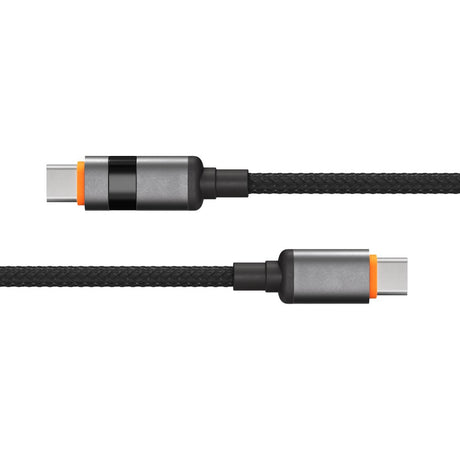 X2O Longlife USB-C til USB-C Kabel m. LED Display - 1.5m / 100W - Sort
