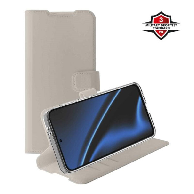 Samsung Galaxy A57 X2O Classic Wallet Flip Cover m. Kortholder & Ståfunktion - Beige