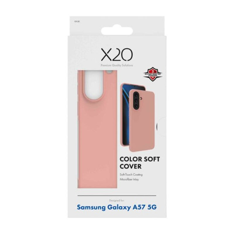 Samsung Galaxy A57 X2O Color Soft Bagside Cover - Lyserød
