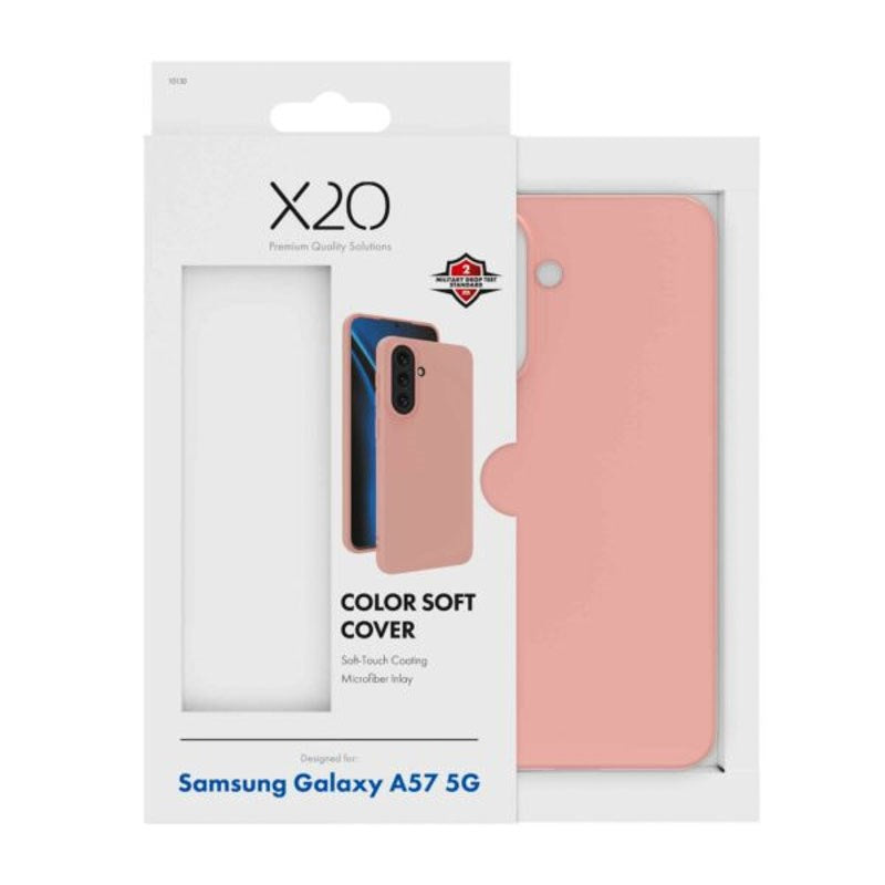 Samsung Galaxy A57 X2O Color Soft Bagside Cover - Lyserød