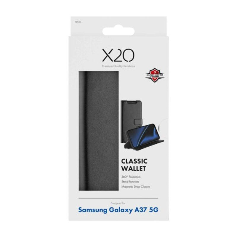 Samsung Galaxy A37 X2O Classic Wallet Flip Cover m. Kortholder & Ståfunktion - Sort