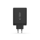 Tech-Protect Vægoplader m. 3x USB-C / 1x USB-A - 200W - Sort