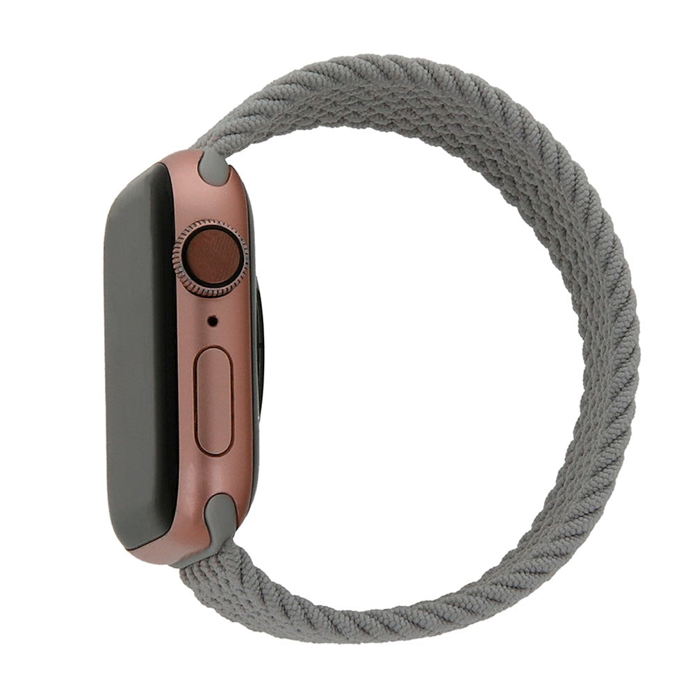 Apple Watch (38/40/SE/41/42mm) Elastisk Stof Smartwatch Rem - Str. XS - Grå