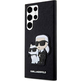 Samsung Galaxy S23 Ultra Karl Lagerfeld Saffiano Karl & Choupette Hardcase - Sort