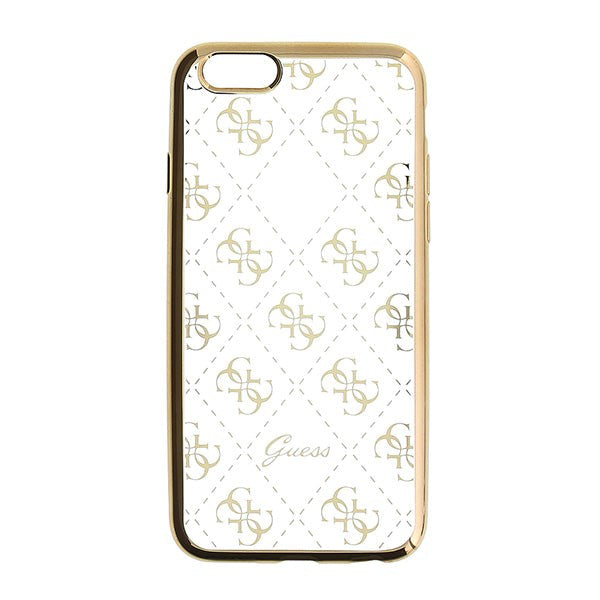 Guess iPhone 6/6s Signature Heard. Gennemsigtig TPU Cover Guld