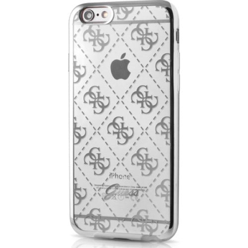 Guess iPhone 6/6s Signature Heard. Gennemsigtig TPU Cover Sølv