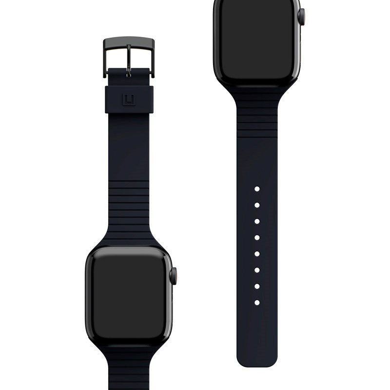 Apple Watch (42/44/SE/45/46/49mm) UAG [U] Aurora Silikone Urrem - Black