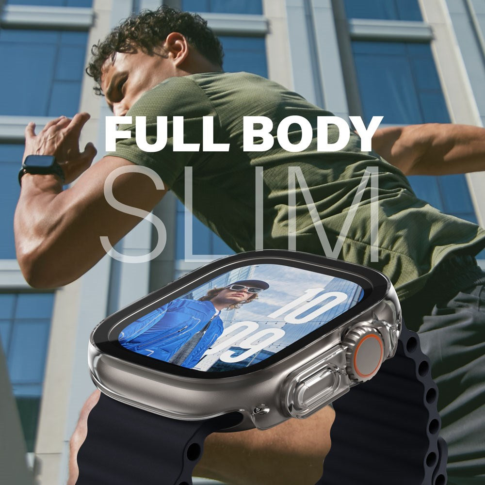 PanzerGlass Apple Watch Ultra 3/2/1 (49mm) Snappie Full Body Slim Cover + Indbygget Skærmbeskyttelse - Transparent