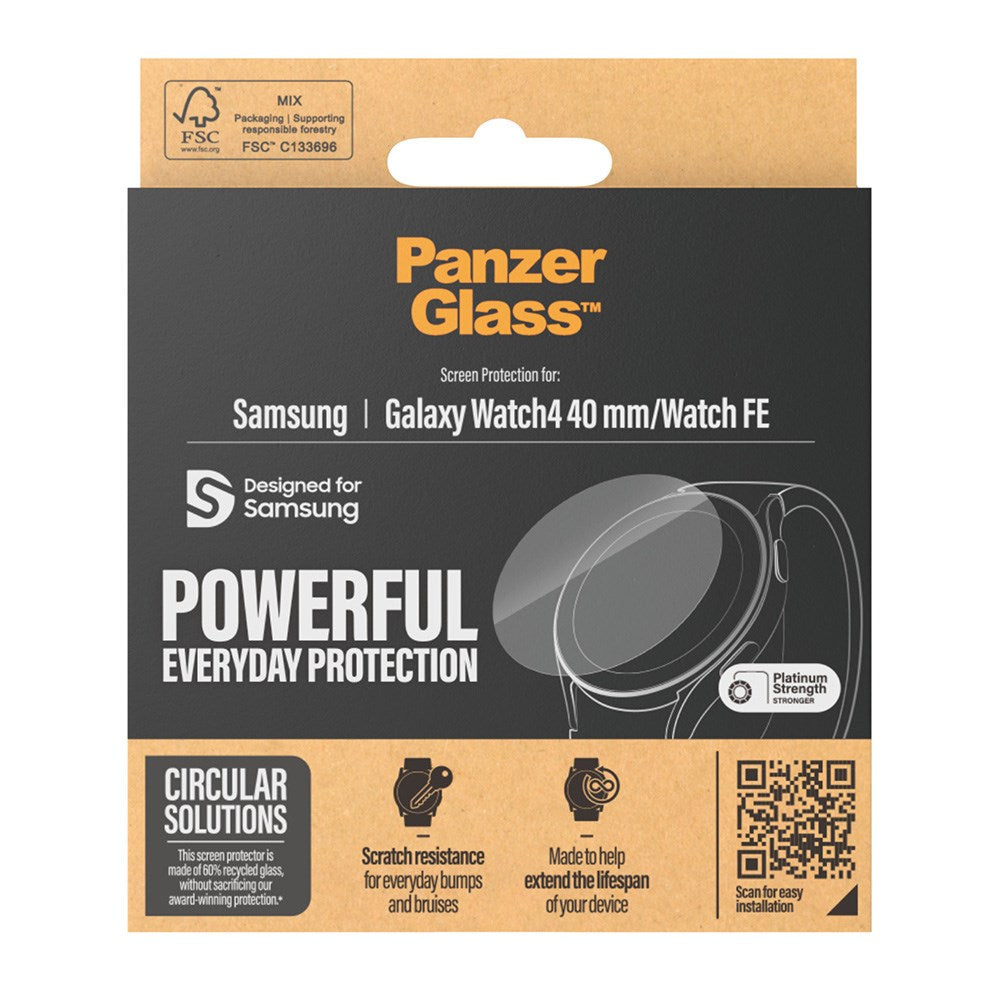 PanzerGlass Samsung Galaxy Watch 4 / FE (40mm) Hærdet Glas Skærmbeskyttelse - Gennemsigtig