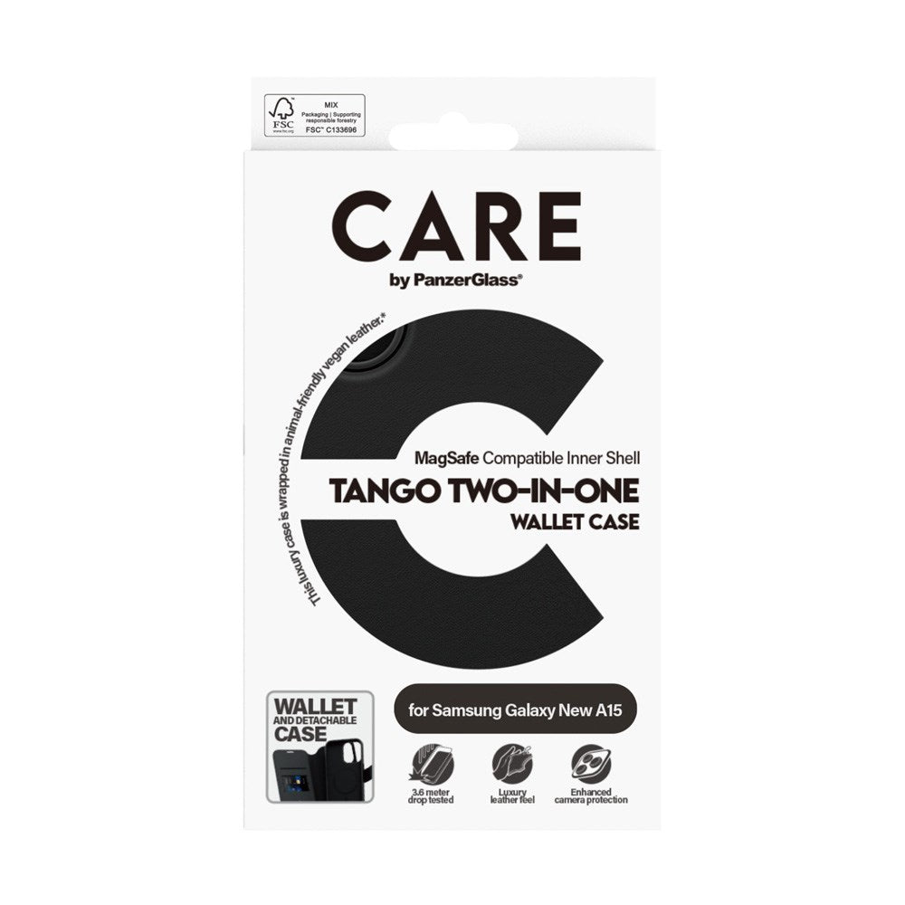 CARE by PanzerGlass Samsung Galaxy A16 Feature Tango 2-in-1 Flip Cover m. Pung - Sort