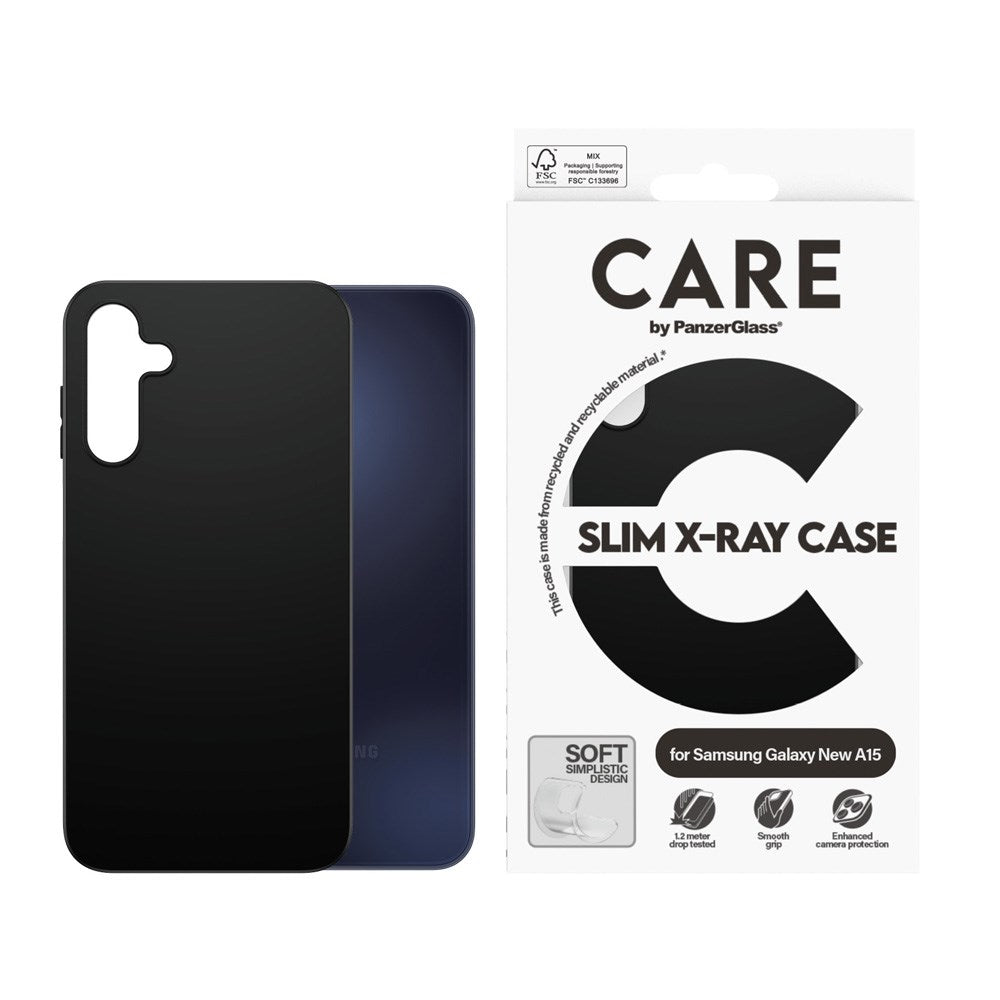 CARE by PanzerGlass Samsung Galaxy A16 FASHION X-Ray Soft Basic Bagside Cover - Sort